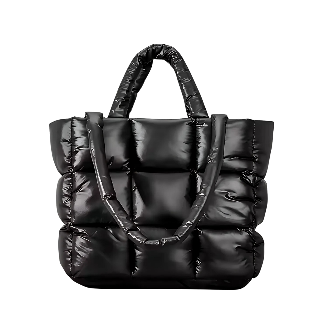 Puffer Tote Bag - Black