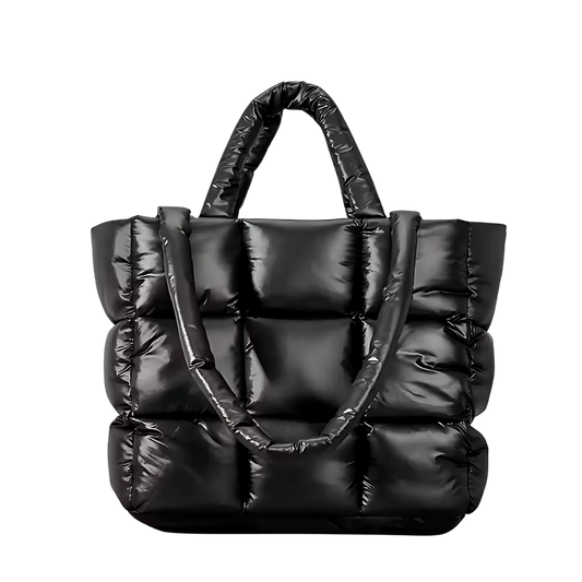 Puffer Tote Bag - Black